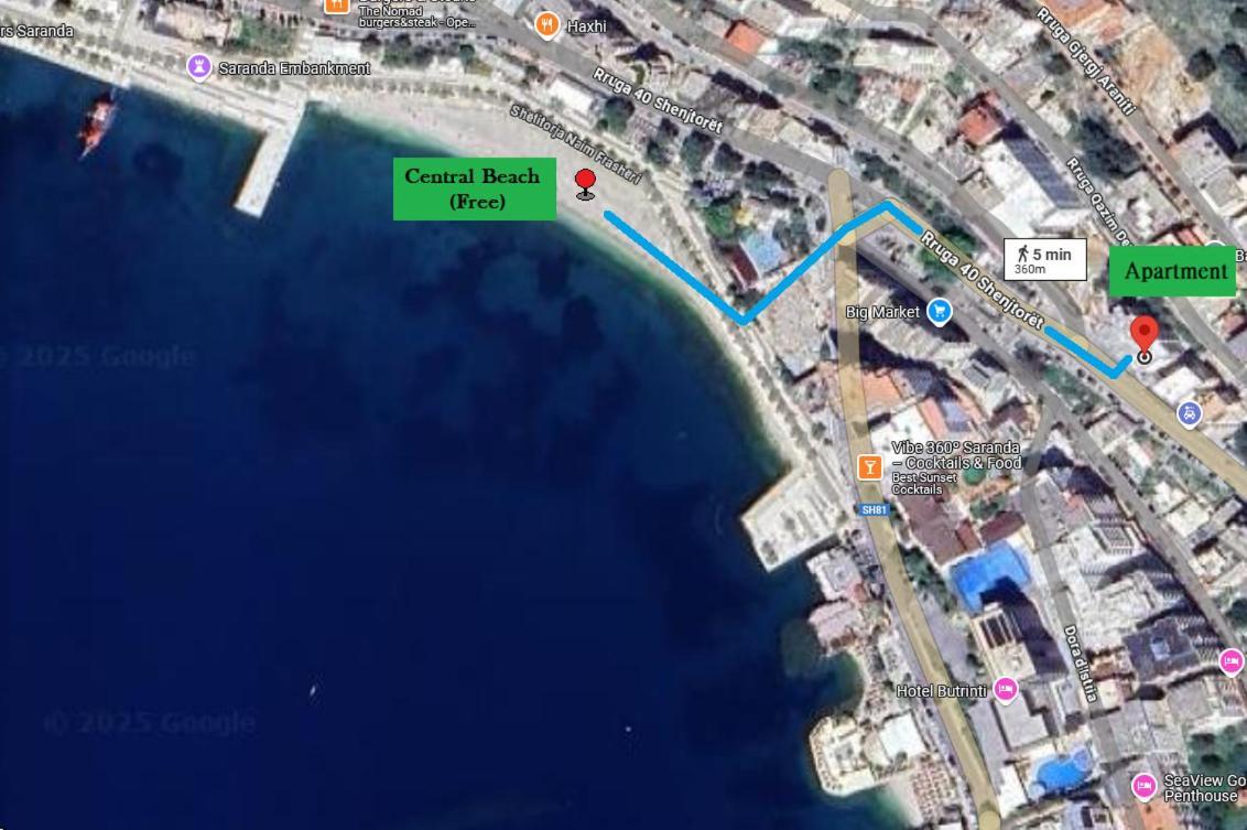 Morina Sea View Apartment Sarande Bagian luar foto